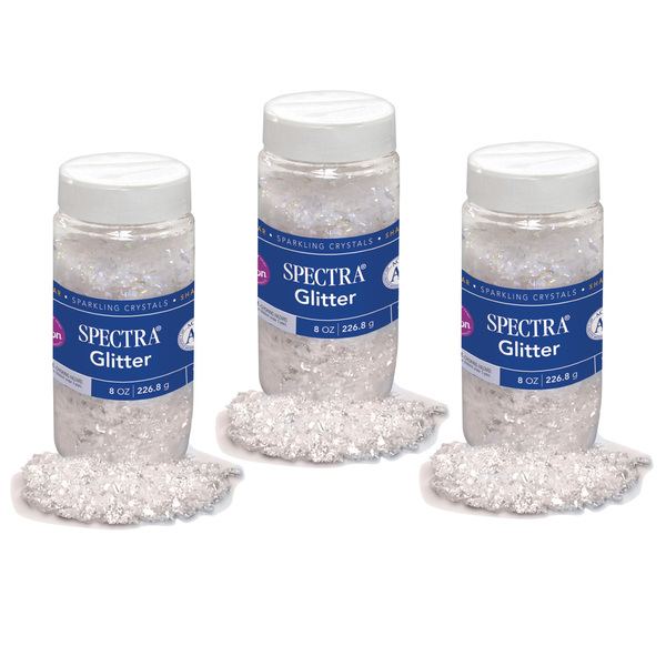 Spectra Glitter, Random Disco Glitter Flakes, 8 oz., PK3 PAC8925